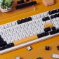 Brief Black White Japanese 104+29 PBT Dye-subbed Keycaps Set for Cherry MX Mechanical Gaming Keyboard